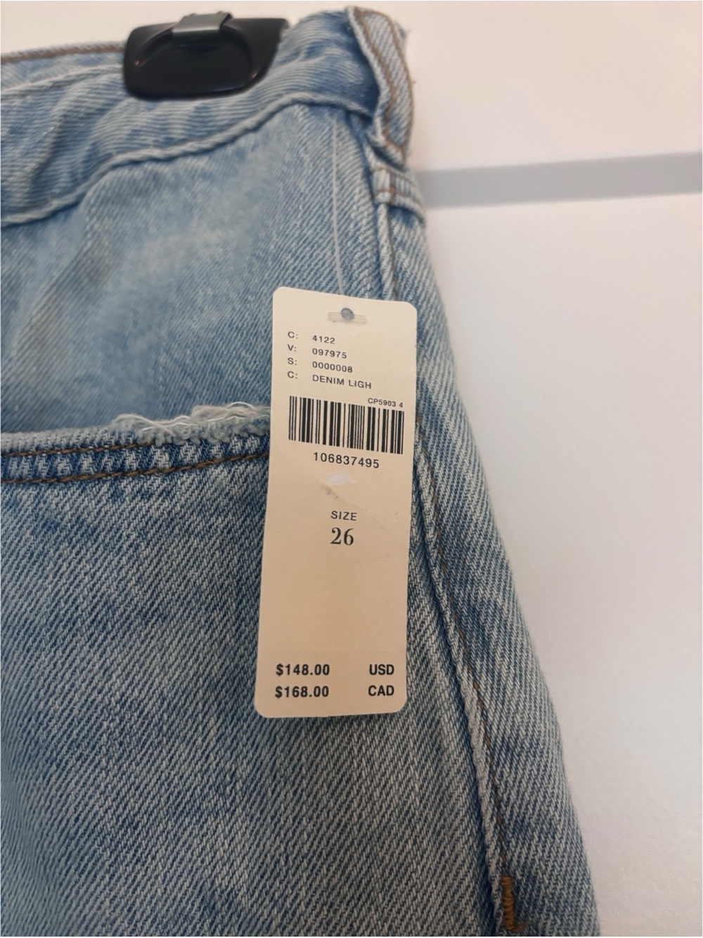 Pilcro Lyra High-Rise Crop Wide-Leg Distressed Jeans size 26 - Picture 3 of 4